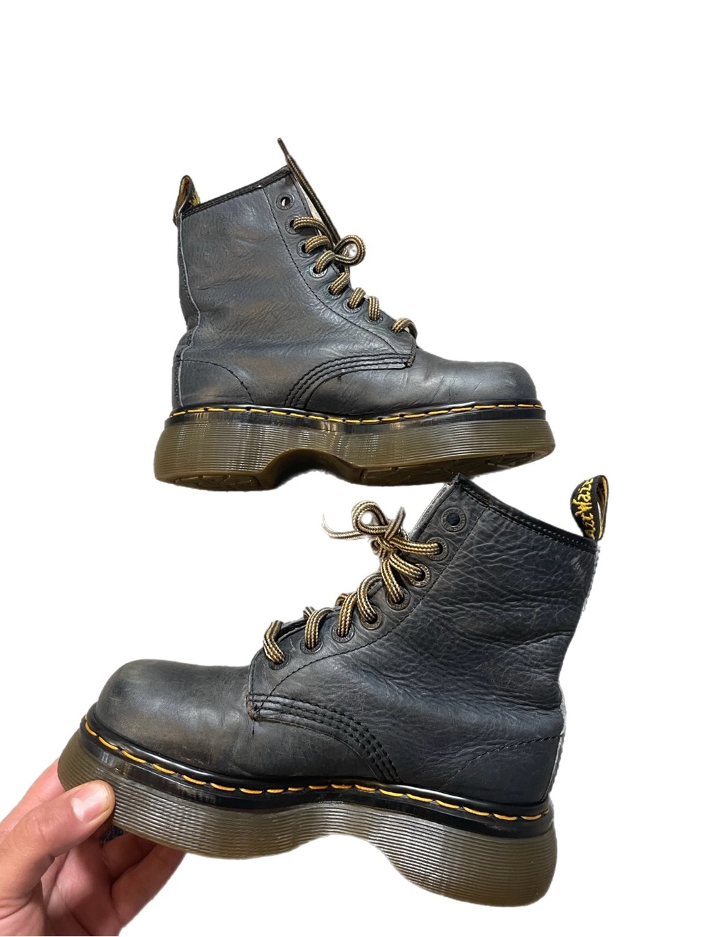 RARE! Vintage 90’s Made in England 51A Steel Toe Dr. Martens Chunky Double Platf